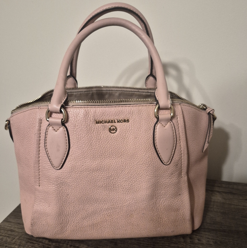 Michael Kors Blush Pink Pebble Leather Satchel (WELL LOVED)